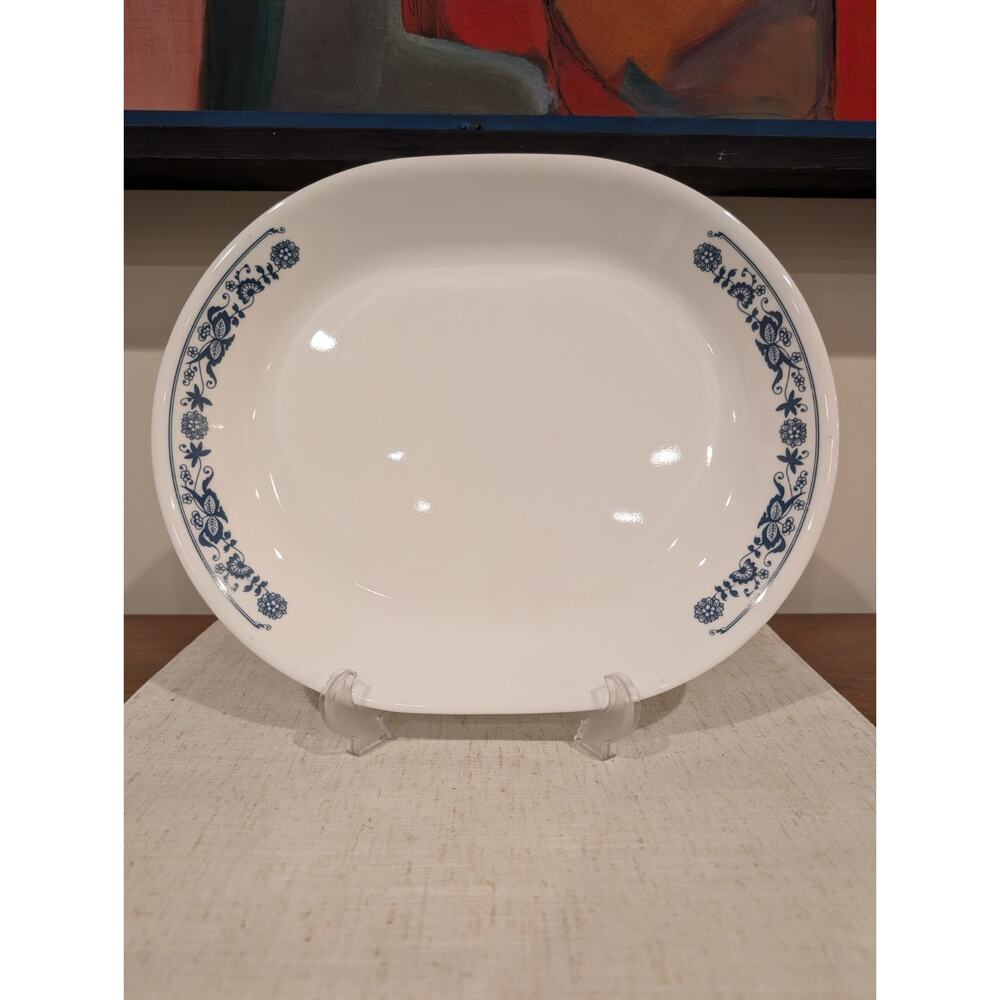 Vintage Corelle Old Town Blue “Blue Onion” 10x12 Oval Serving Platter Excellent